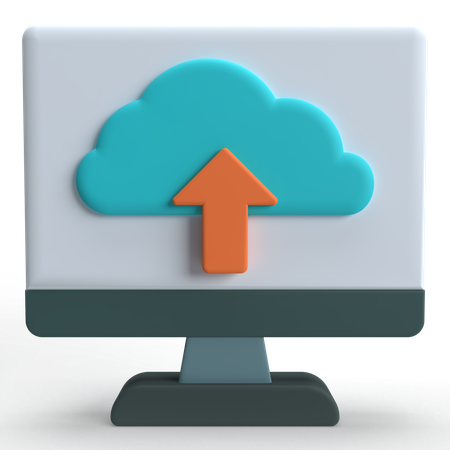 Cloud Upload  3D Icon