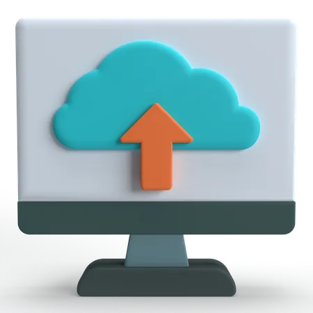 Cloud Upload  3D Icon