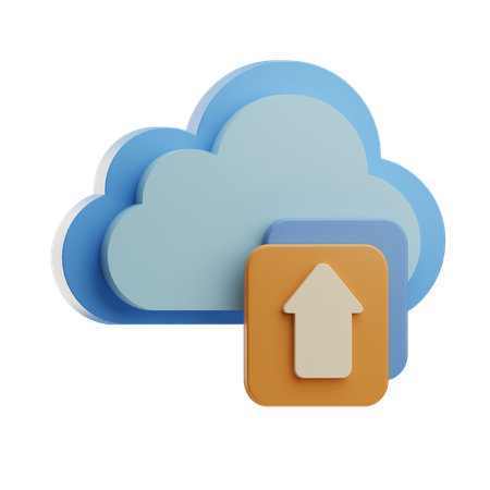 Cloud Upload  3D Icon