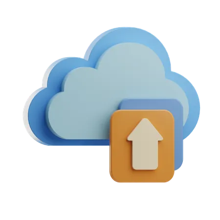 Cloud Upload  3D Icon
