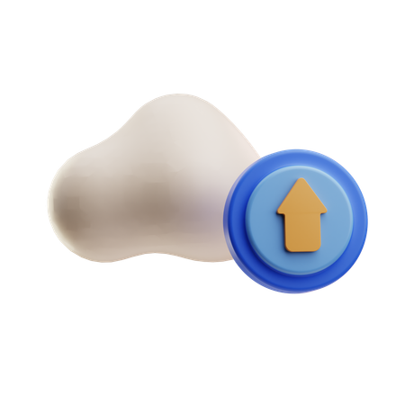 Cloud Upload  3D Icon
