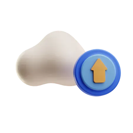 Cloud Upload  3D Icon