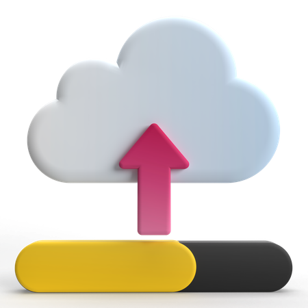 Cloud Upload  3D Icon