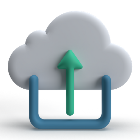 Cloud Upload  3D Icon