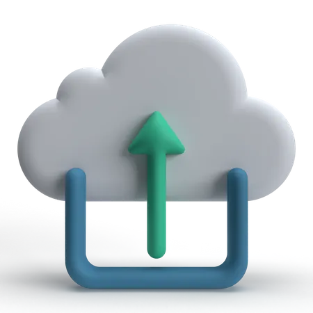 Cloud Upload  3D Icon