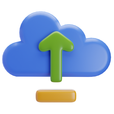 Cloud Upload  3D Icon