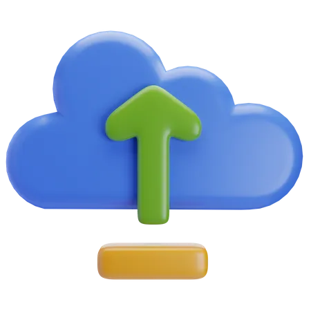 Cloud Upload  3D Icon