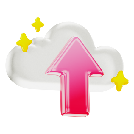 Cloud Upload  3D Icon