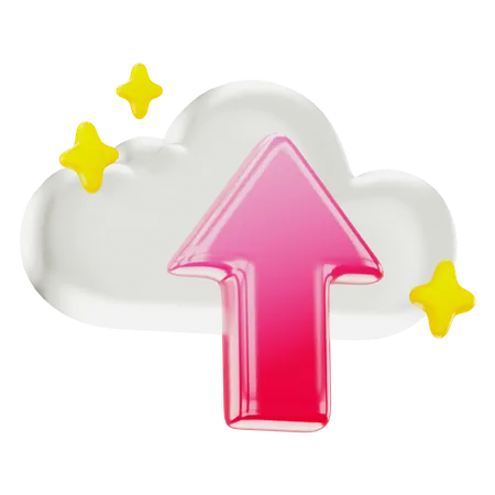 Cloud Upload  3D Icon