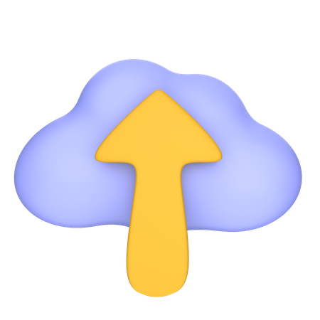 Cloud Upload  3D Icon