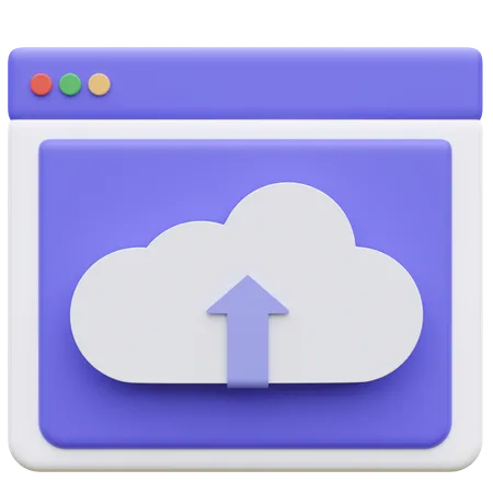 Cloud Upload  3D Icon