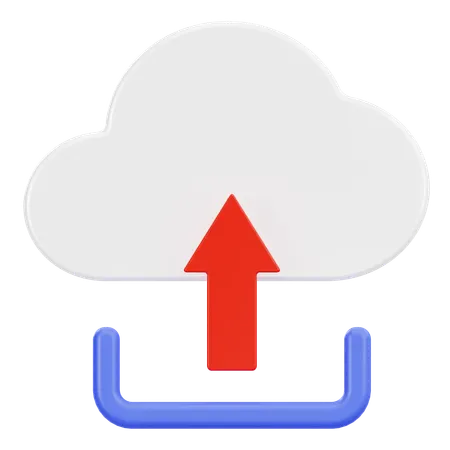 Cloud upload  3D Icon