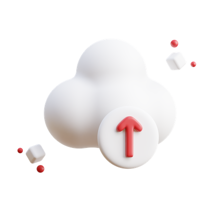 Cloud Upload  3D Icon