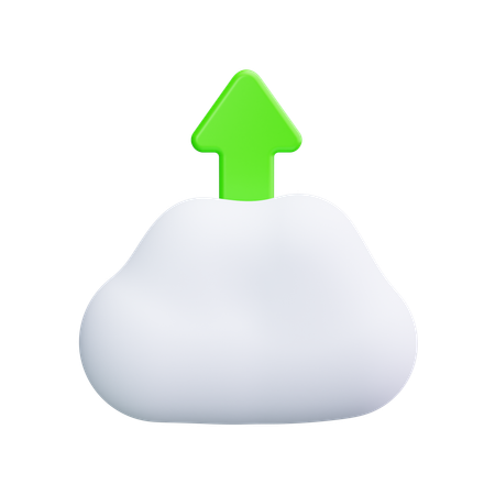 Cloud Upload  3D Icon