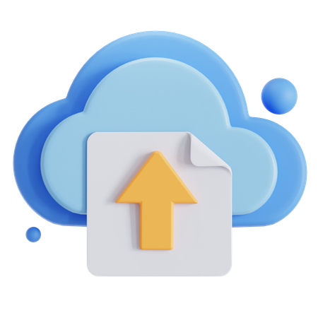 Cloud Upload  3D Icon