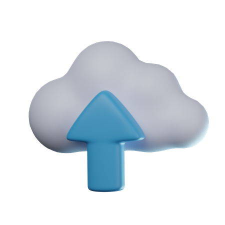 Cloud Upload  3D Icon