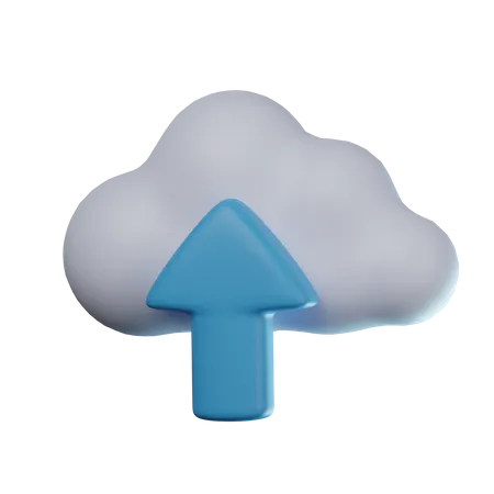 Cloud Upload  3D Icon