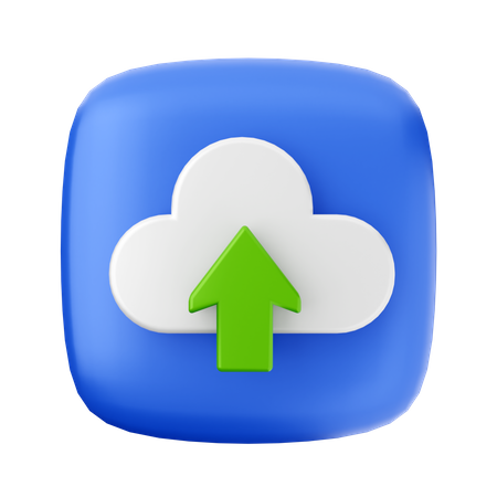 Cloud Upload  3D Icon