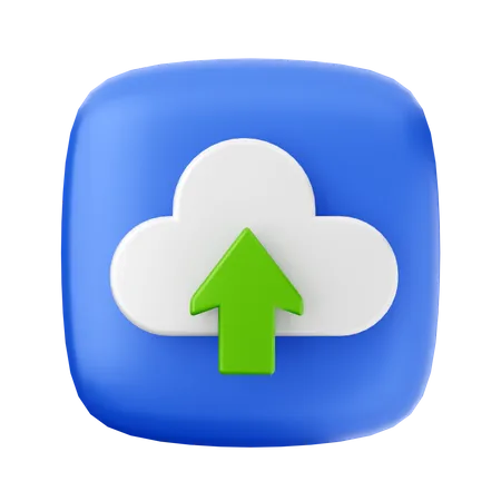 Cloud Upload  3D Icon