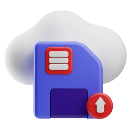 Cloud Upload  3D Icon