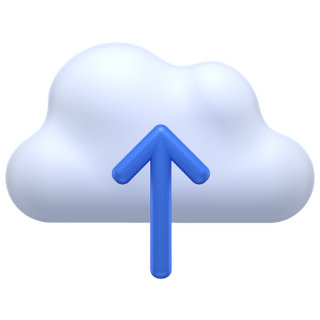 Cloud Upload  3D Icon