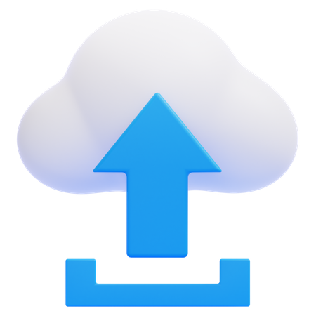 Cloud Upload  3D Icon