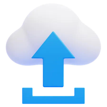 Cloud Upload  3D Icon