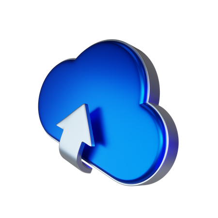 Cloud Upload  3D Icon