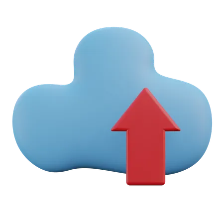 Cloud Upload  3D Icon