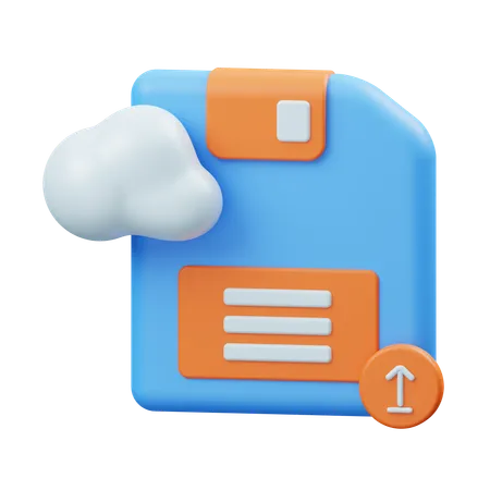 Cloud Upload  3D Icon