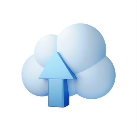 Cloud Upload  3D Icon