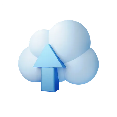 Cloud Upload  3D Icon