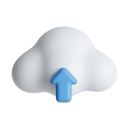 Cloud Upload  3D Icon