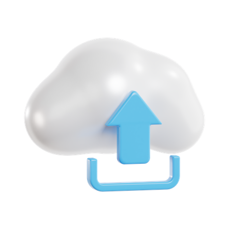 Cloud Upload  3D Icon