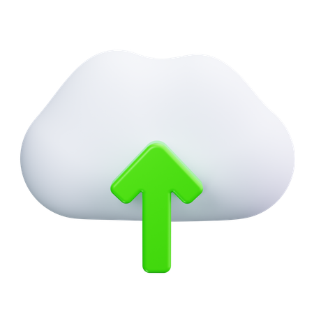 Cloud Upload  3D Icon