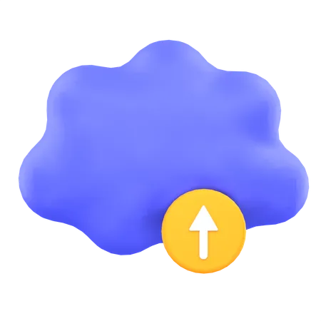 Cloud Upload  3D Icon