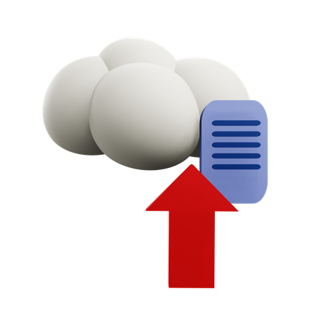 Cloud Upload  3D Icon