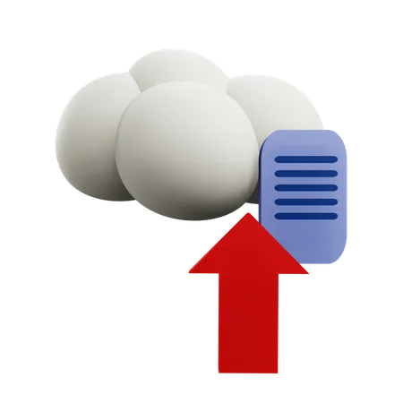 Cloud Upload  3D Icon