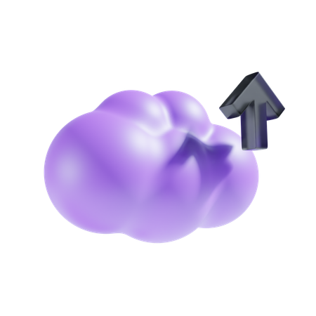 Cloud Upload  3D Icon