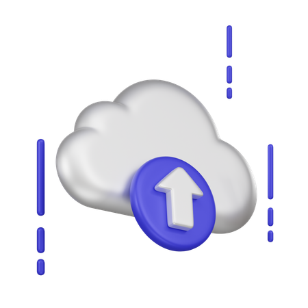 Cloud Upload  3D Icon