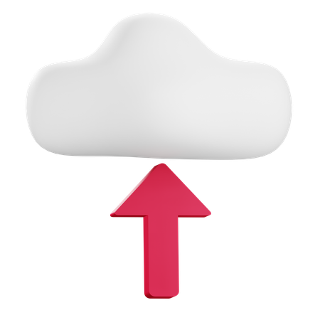 Cloud Upload  3D Icon