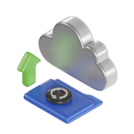 Cloud Upload  3D Icon