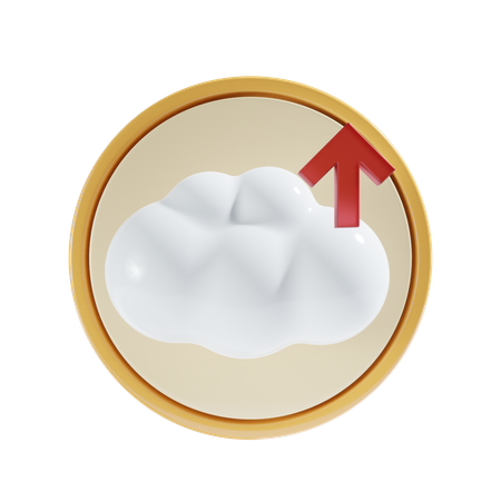 Cloud Upload  3D Icon