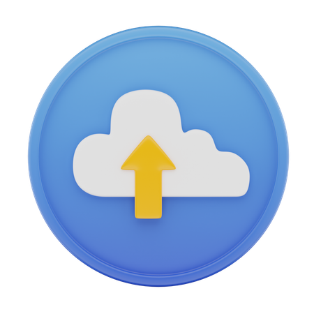 Cloud Upload  3D Icon