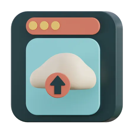 Cloud Upload  3D Icon