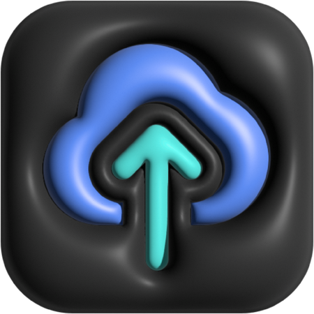 Cloud Upload  3D Icon