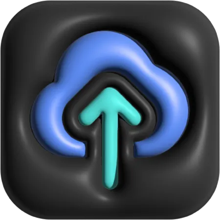 Cloud Upload  3D Icon