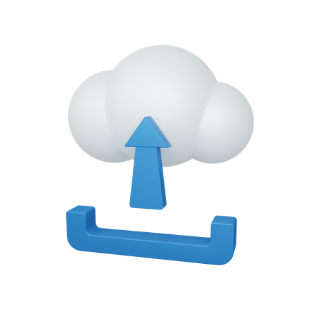 Cloud Upload  3D Icon