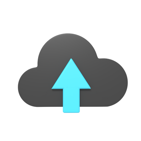 Cloud Upload  3D Icon