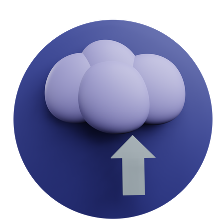 Cloud Upload  3D Icon